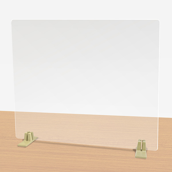 クロススタンド式 アクリルパーテーション　カ－キ