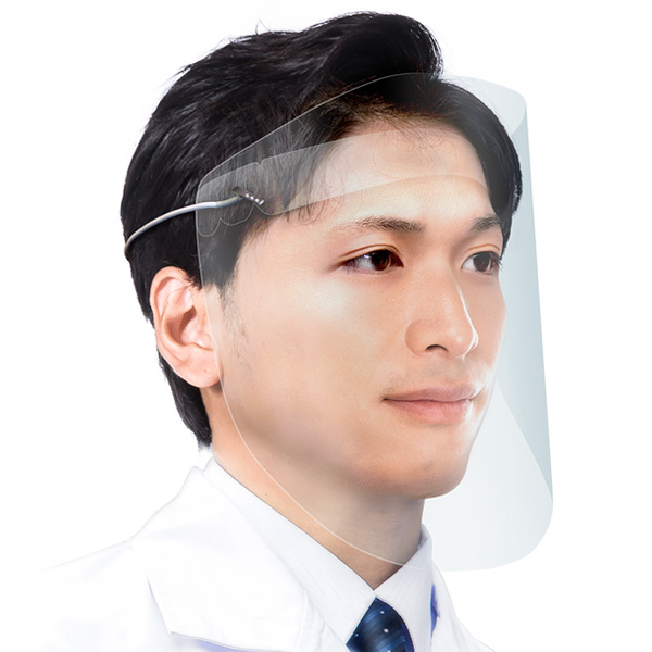 簡易式フェイスガード　高透明